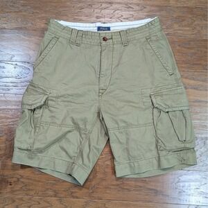 Polo Ralph Lauren Cargo Shorts Mens 33 Green Military 9.5" Paratrooper
